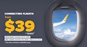 Connecting Flights Starting from $39 + Taxes