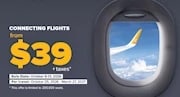 Connecting Flights Starting from $39 + Taxes