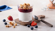 Granola with Berry Sauce