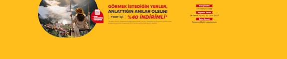 Yurt İçi Uçuşları Salı'dan Perşembe'ye vergiler hariç %40 İndirimli!