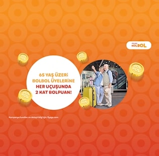 65 YAŞINI DOLDURMUŞ OLAN BOLBOLLU’LARA ÖZEL BİLET TUTARININ İKİ KATI BOLPUAN!