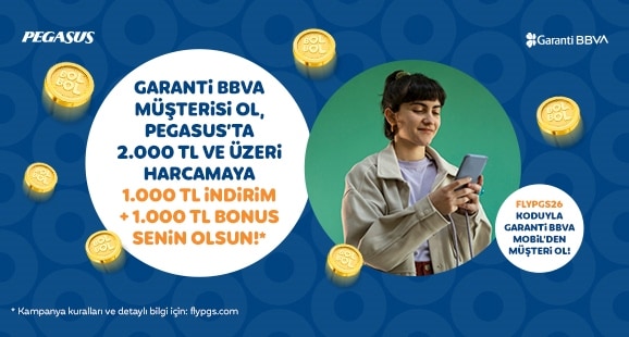 Pegasus & Garanti BBVA iş birliği (Yeni müşterilere özel)