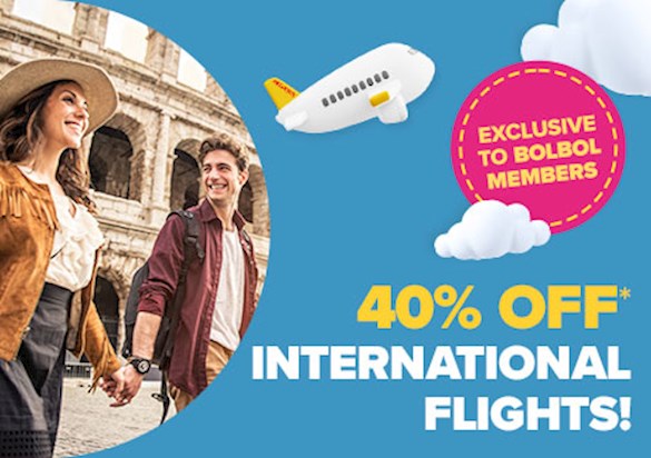 40% off for International Routes!