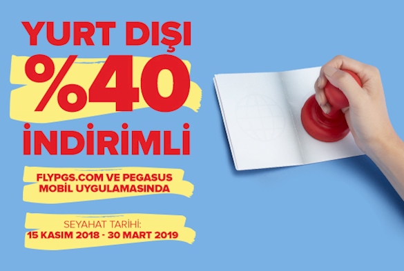 Yurt Dışında Seçili Hatlar %40 İndirimli