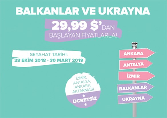 Balkanlar ve Ukrayna 29,99 USD'den Başlayan Fiyatlarla