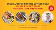 Pegasus Cafe Pre-Flight Meal Order Campaign