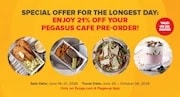 Pegasus Cafe Pre-Flight Meal Order Campaign