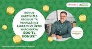 Pegasus’tan 5000 TL ve üzeri bilet alımınıza 500 TL bonus kazanın!