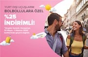 Yurtdışı Uçuşları ve Ek Bagaj Alımlarında %25 İndirim