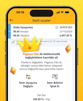 Pegasus Flex ve ek Uçak Altı Bagajını ekle