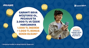 Pegasus & Garanti BBVA iş birliği (Yeni müşterilere özel)