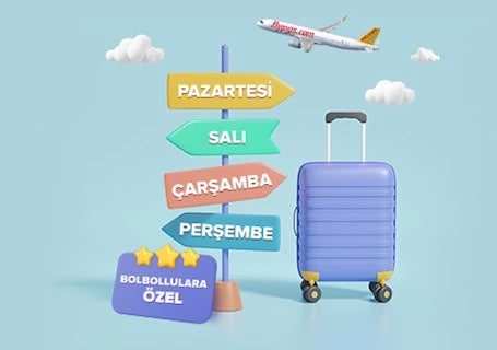 Pazartesiden perşembeye yurt içinde %40 indirimli uç!