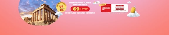 Flights From €9 + taxes For BolBol members