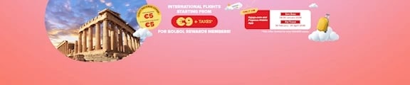 Flights From €9 + taxes For BolBol members