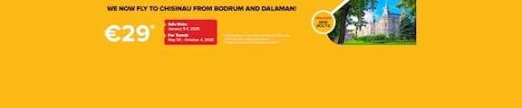 We Now Fly to Chisinau from Bodrum and Dalaman!