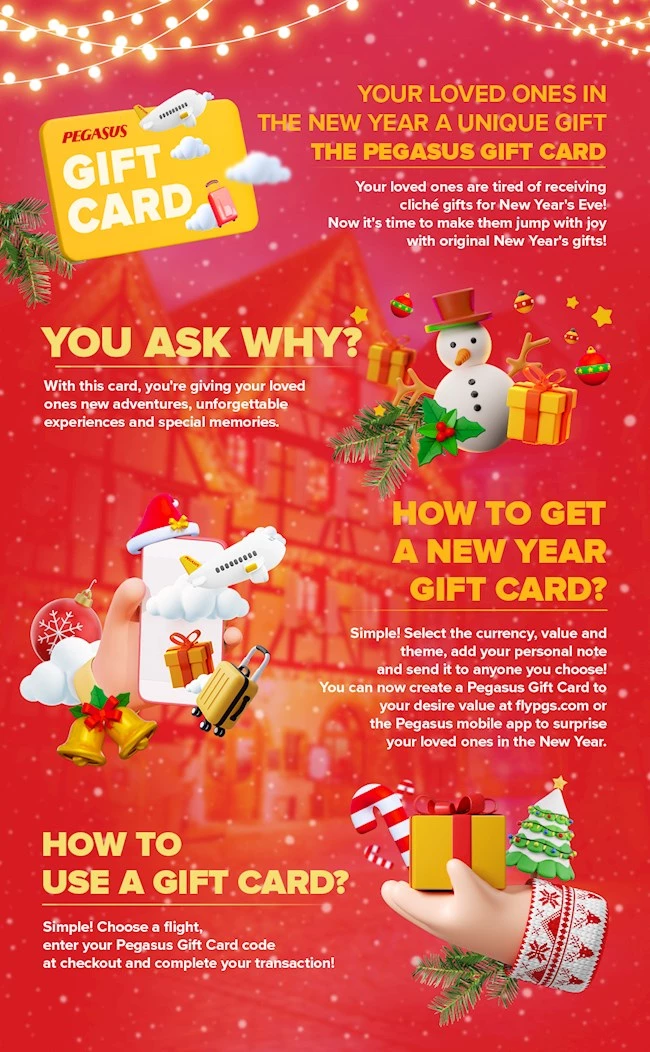 Flight & Travel EGift Card Pegasus Airlines