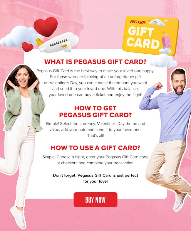 Flight & Travel EGift Card Pegasus Airlines